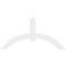 Ekena Millwork Archdale Architectural Grade PVC Gable Bracket, 72"W x 36"H x 2"D x 6"F, 12/12 Pitch GBP072X36X0206ARC00 - alternate 2